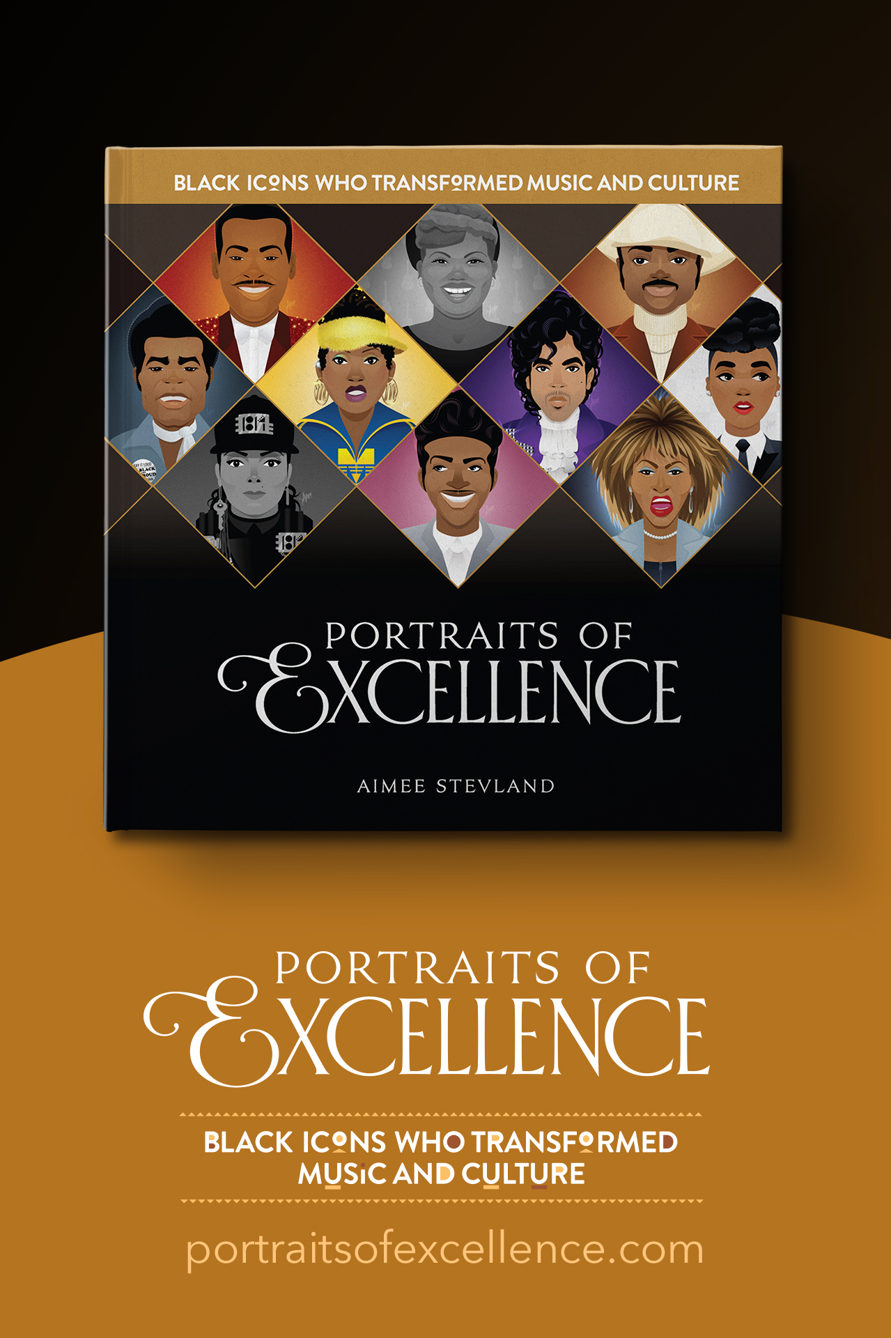Portraits of Excellence: Black Icons That Transformed Music and Culture cover